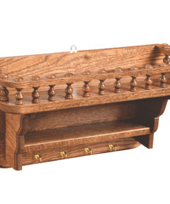 Shelf With Rail And Hooks