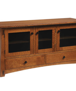 Olde Shaker 60" TV Stand With Glass Doors