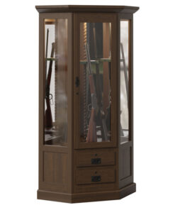 8 Gun Mission Corner Swivel Cabinet